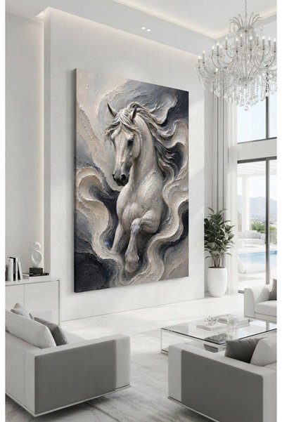 zeyrada Premium Özel Tasarım 3D Kabartma Görünümlü Modern Dekorasyon Kanvas T...