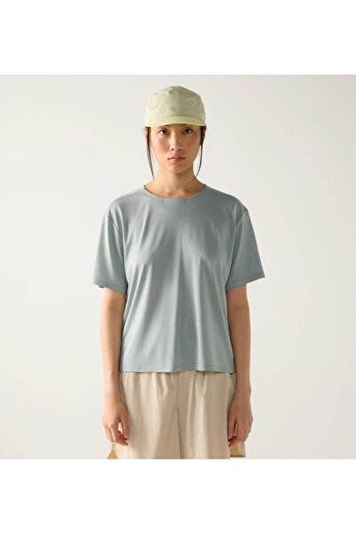 HAGLOFS Haglöfs LIM Delta Crop Tee t-shirt crop top - πράσινο
