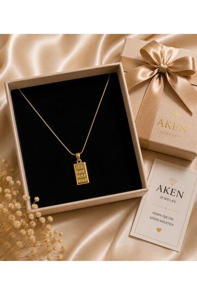 stainles steel Gold Külçe Figürlü Kolye