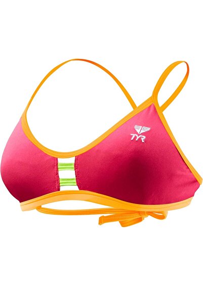TYR Solid Pacific Tieback Top roz-portocaliu