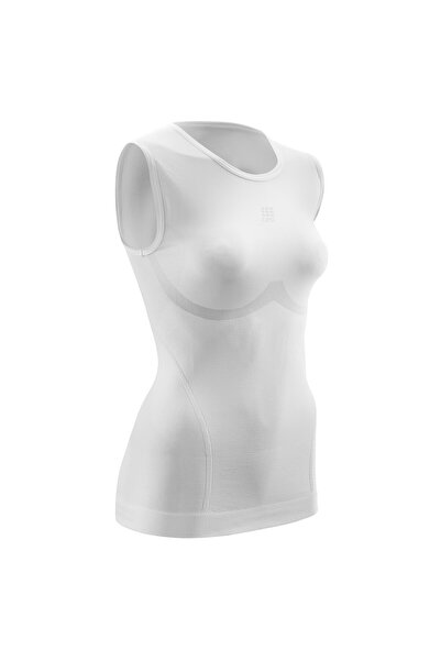 Cep Tricou de compresie ultralight W fara maneci - alb