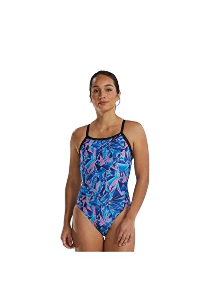 TYR Costum de baie întreg W - DIAMONDFIT CRYSTAL - Bleumarin Roz