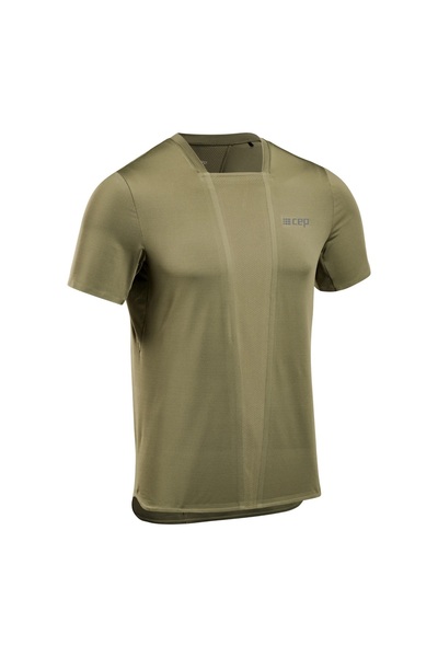 Cep Tricou cu maneca scurta barbati The Run Shirt - verde inchis maslina