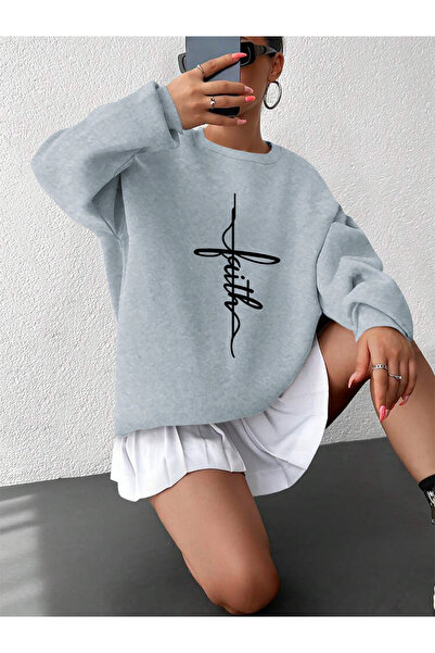 Deocept Bedrucktes Damen-Sweatshirt mit Rundhalsausschnitt und bequemer Passform