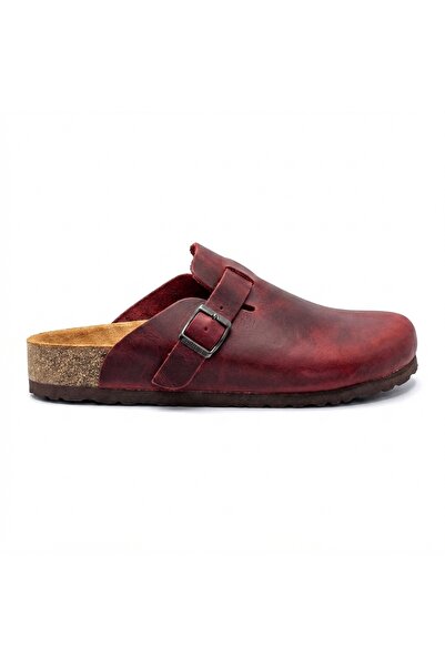 Bequemere Mc406 Red Genuine Leather Cork Sole Single Buckle Unisex Orthopedic...