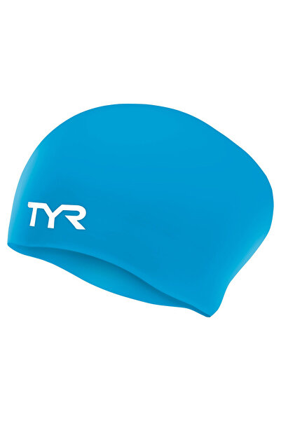 TYR casca inot silicon par lung - Long Hair Silicon Cap - albastru