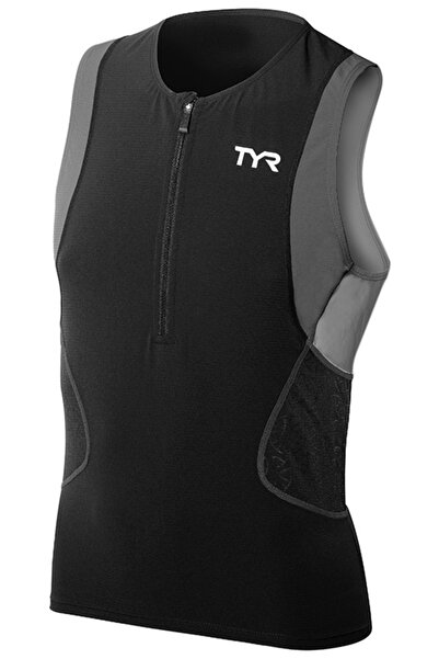 TYR bluza fara maneci triatlon - Competitor Singlet - negru | gri