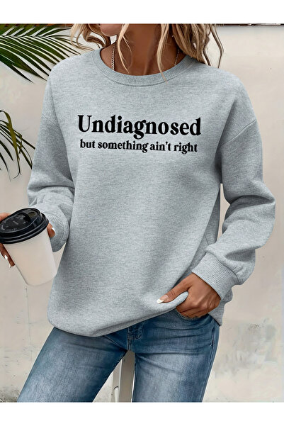 Deocept Women's Printed Crew Neck Comfortable Fit Sweatshirt