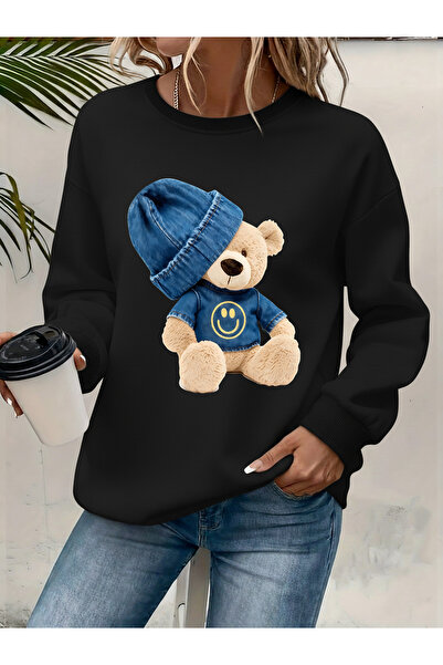 Deocept Women's Printed Crew Neck Comfortable Fit Sweatshirt