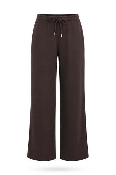5in1Canpolat Brown Elastic Waist Sweatpants 17492