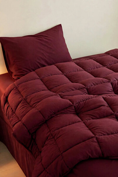 evdehome Motto Cotton Comfort 100% Βαμβακερό Μονό Σετ Ύπνου Κόκκινο (Πάπλωμα ...