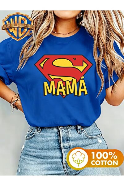 H&GHAMLEGİYİM Superman Mom Women's T-Shirt, Dc Superhero Logo Print, Women's ...
