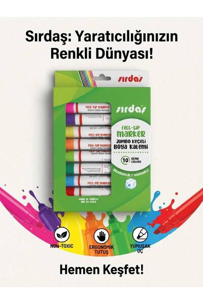 Sırdaş Keçeli Jumbo Marker Kalem