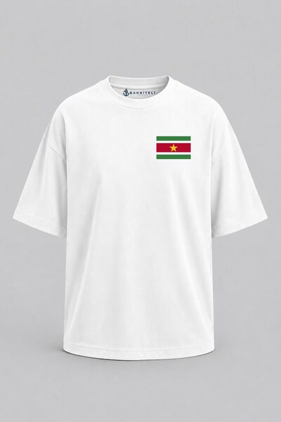 Bahriyeli Collection Υπερμεγέθη μπλουζάκι Unisex με στάμπα τσέπης με σημαία Σ...