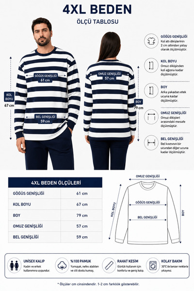 onymino Strike a Chord Unisex 4XL Oversize İki İplik Sweatshirt