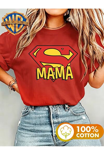 H&GHAMLEGİYİM Superman Mom Women's T-Shirt, Dc Superhero Logo Print, Women's ...