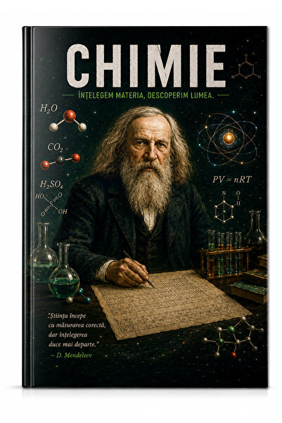 Ingift Caiet A4 Chimie, matematica, cu tabel periodic si formule chimice