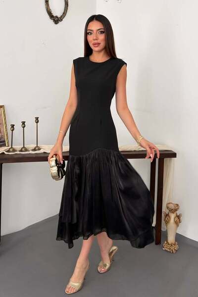 End Black Store Black asymmetrical lined dress