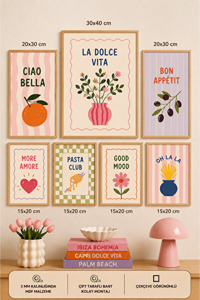 UNT 7-Piece Frame-Looking Modern Painting Set |   Retro & Pop Art |   Living ...