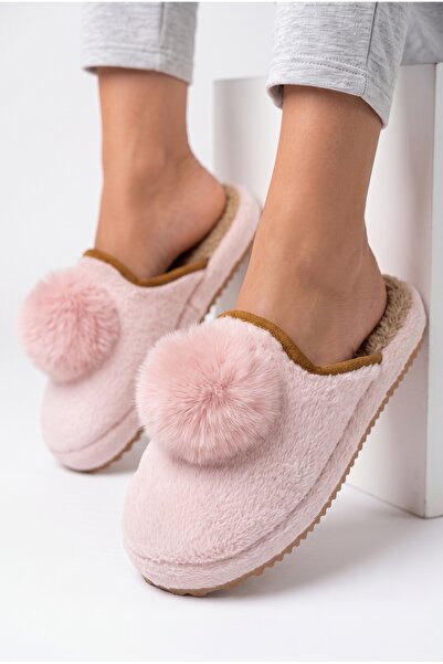 StWenn Women's Fluffy Plush House Slippers with Large Pompoms, Closed Toe, Wa...