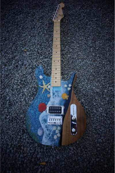 PUANDORG Elektro Gitar MALDİV CUSTOM EPOKSİ & YILLANMIŞ AĞAÇ Kişiye Özel