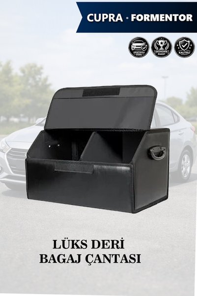 Automod cupra formentor Uyumlu Lüks Kapaklı Battal Boy Deri Siyah Çanta Premium