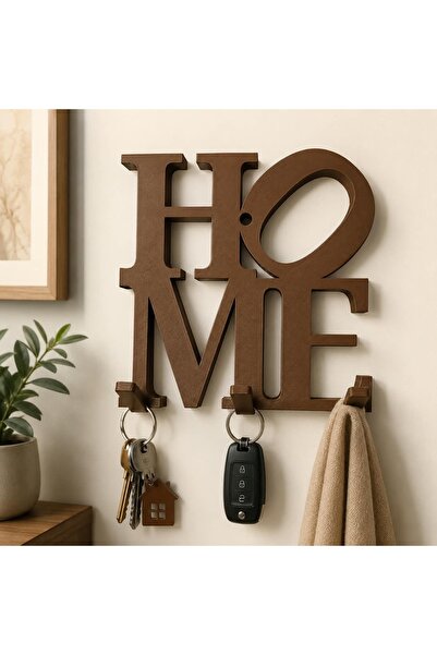 Home - Dekoratif Duvar Anahtarlığı & Çok Amaçlı Askılık - 13x13cm