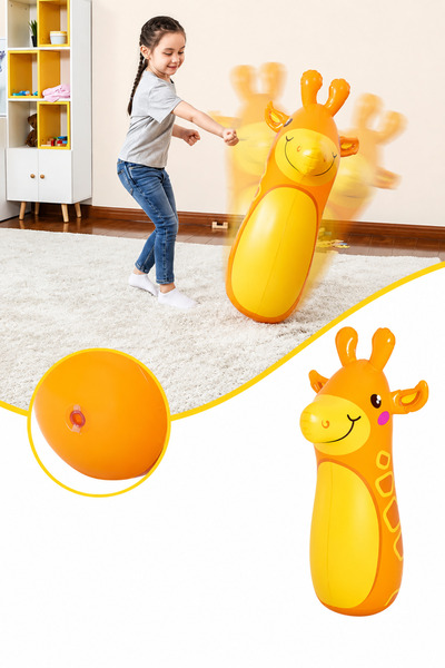 BESTWAY Şişme Zürafa Hacıyatmaz Oyunu - Şişme Boks Oyunu - Punch Bop Game - Ş...