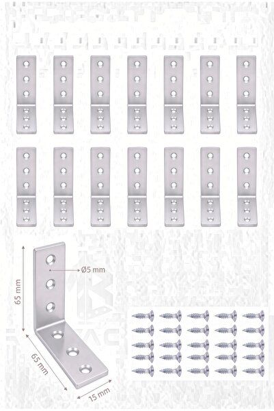 NEXTRA L Demir Gönye Köşebent 15x65x65mm – Mobilya Dolap Raf Sabitleme Köşe B...