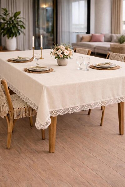 Bikaya Home Şantuk Tablecloth 160X220 cm |   Elegant Texture, Stylish Design ...