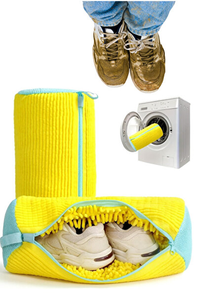 Shopura Shoe Washing Bag - Microfiber Lined - Zippered Laundry Net