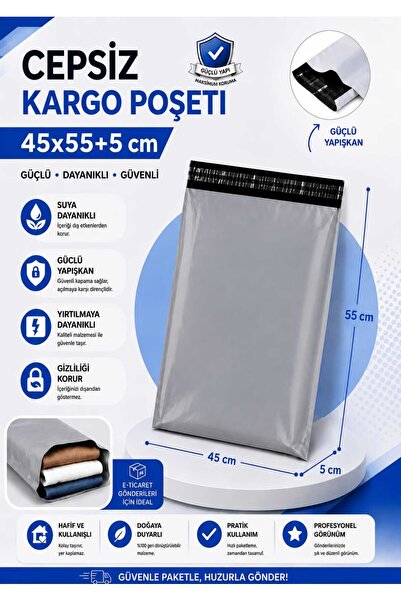 Genel Markalar Cepsiz Kargo Poşeti 45x55