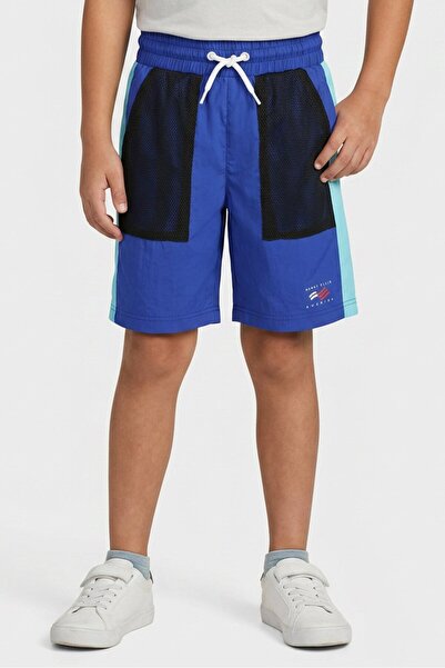Perry Ellis Kids Boy Brand Logo Shorts, Blue