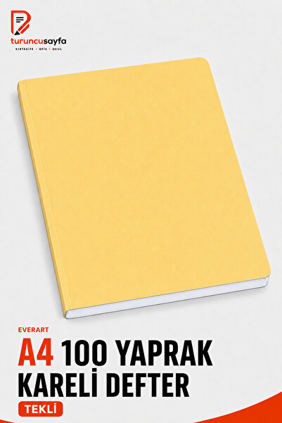 everart A4 100 Yaprak Kareli Telsiz Defter Tekli