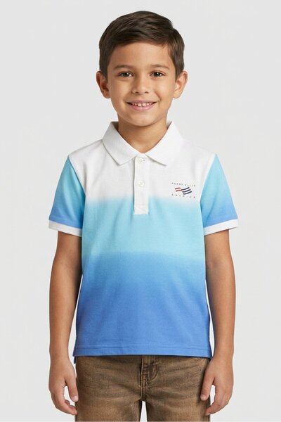 Perry Ellis Kids Boy Brand Logo Short Sleeve Polo Shirt, Multicolor