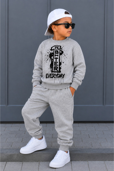 KOKOŞ BEBEK Printed Boys' Suit - Ages 3/7 - 31908