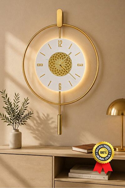 AGA KONSEPT Ledli GOLD İNCİ LOTUS, Uzun Sarkaçlı (Büyük Boy 50 X 75 Cm), Mode...