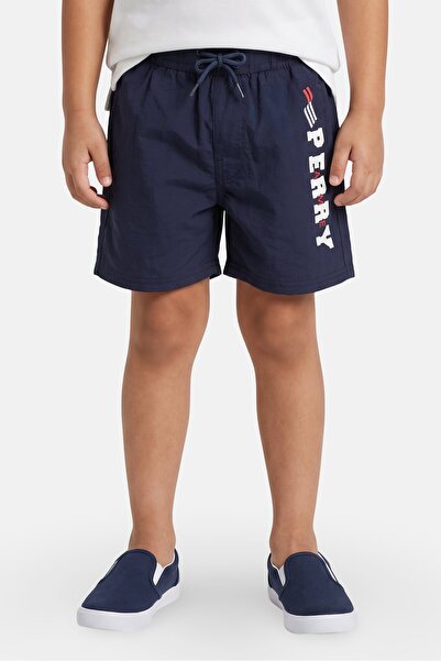 Perry Ellis Kids Boy Brand Logo Basic Shorts, Navy