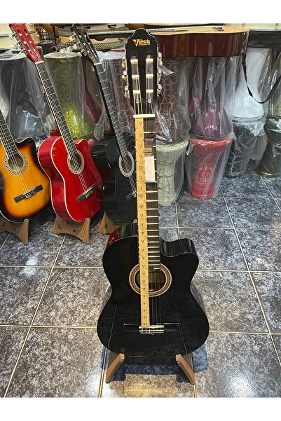 VALENCIA VC CBK Black kesik kasa 4/4 klasik gitar (kılıf hediyeli )