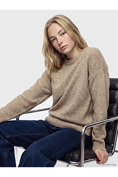 LC Waikiki Crew Neck Oversize Women's Knitwear Sweater