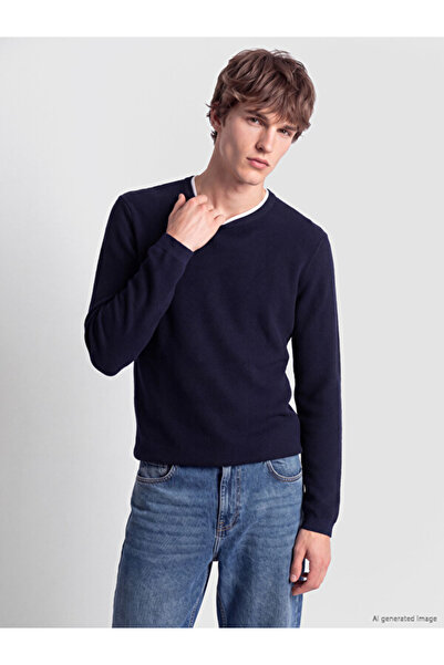 LC Waikiki Rmz Gi̇yi̇m Farkiyla Zero Roba Collar Men's Sweater