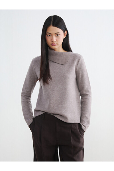 LC Waikiki Asymmetrical Turtleneck Women's Knitwear Sweater