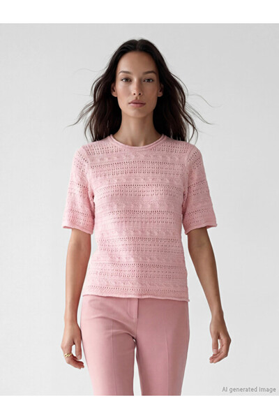 LC Waikiki Crew Neck Openwork Women's Knitwear Sweater