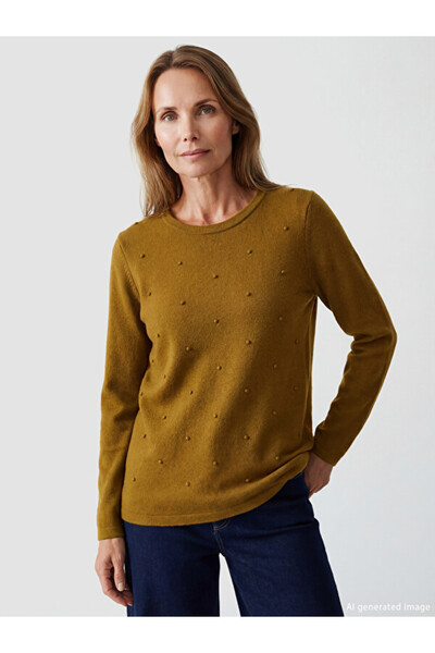 LC Waikiki Crew Neck Self-Patterned Women's Knitwear Sweater