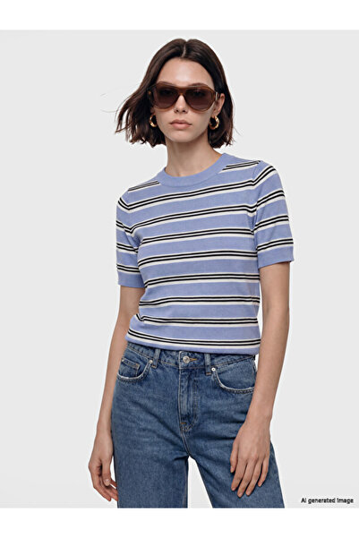 LC Waikiki Crew Neck Striped Women's Knitwear Sweater