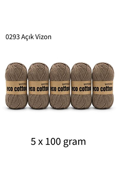 Oxford İplik 5'li Paket Eco Cotton 100gr-200m No:0293 Açık Vizon