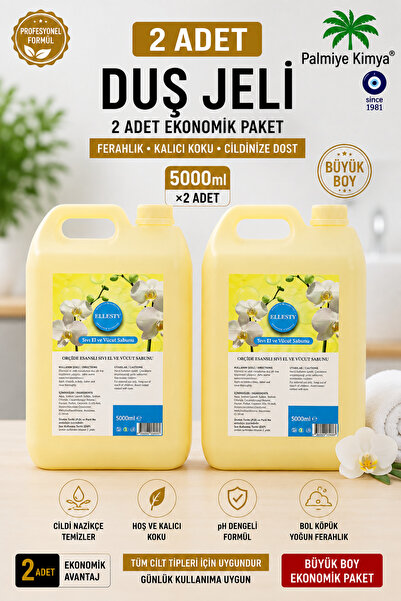 ELLESTY Orkide Duş Jeli 2 Adet (2*5000ml)