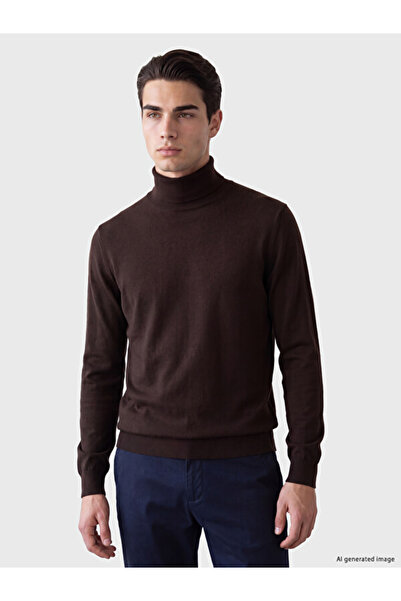 LC Waikiki Rmz Gi̇yi̇m Farkiyla Fisherman Roba Collar Men's Knitwear Sweater