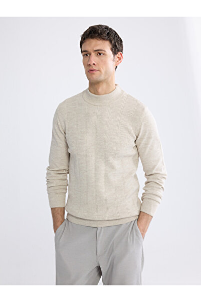 LC Waikiki Rmz Gi̇yi̇m Farkiyla Half Fisherman Roba Collar Men's Knitwear Swe...