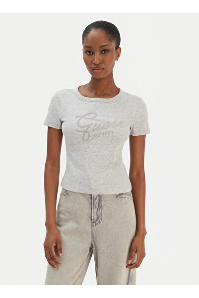 Guess Gray Women's Cotton T-Shirt W6RI22KA0H1-LMGY